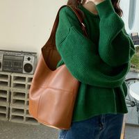 Women's Large All Seasons Pu Leather Solid Color Fashion Square Magnetic Buckle Underarm Bag sku image 3