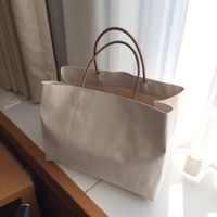 Women's Vacation Solid Color Canvas Shopping Bags main image 5