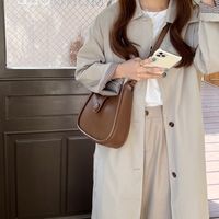Women's Small Pu Leather Color Block Fashion Pillow Shape Zipper Crossbody Bag main image 4