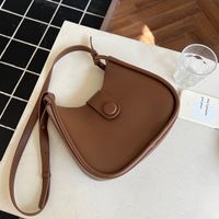 Women's Small Pu Leather Color Block Fashion Pillow Shape Zipper Crossbody Bag sku image 3