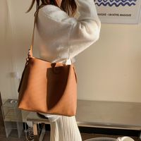 Women's Large All Seasons Pu Leather Solid Color Fashion Square Magnetic Buckle Tote Bag main image 2