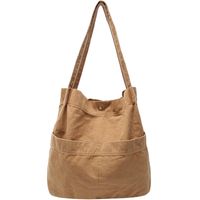 Women's Basic Solid Color Canvas Shopping Bags sku image 2