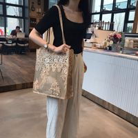 Women's Large All Seasons Nylon Solid Color Fashion Square Magnetic Buckle Tote Bag sku image 2