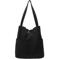 Women's Basic Solid Color Canvas Shopping Bags sku image 5