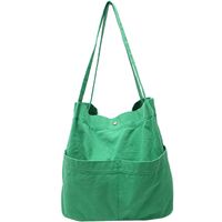 Women's Basic Solid Color Canvas Shopping Bags sku image 4