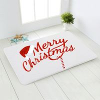 Cute Santa Claus Snowman Flannel Fabric Floor Mat sku image 14