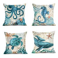 Retro Animal Ocean Blended Pillow Cases sku image 5