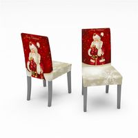 Christmas Cute Santa Claus Blended Tablecloth Chair Cover main image 5