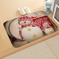 Cute Snowman Flannel Fabric Floor Mat sku image 20