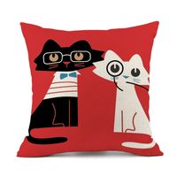 Cute Animal Linen Pillow Cases sku image 5