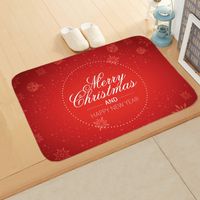 Cute Santa Claus Snowman Flannel Fabric Floor Mat sku image 28