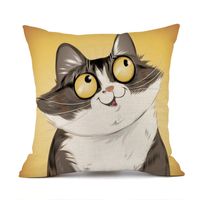 Cute Animal Linen Pillow Cases sku image 7