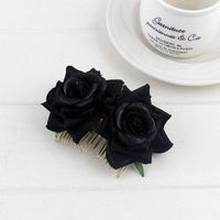 Romantic Flower Cloth Insert Comb sku image 3
