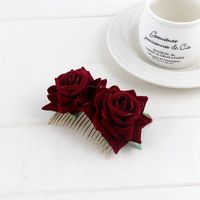 Romantic Flower Cloth Insert Comb sku image 7