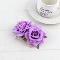 Romantic Flower Cloth Insert Comb sku image 12