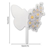 Simple Acrylic Flower Plant Potted Garden Marker Butterfly Field Cutting sku image 6