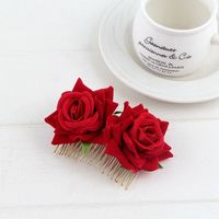 Romantic Flower Cloth Insert Comb sku image 1