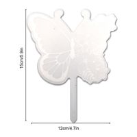 Simple Acrylic Flower Plant Potted Garden Marker Butterfly Field Cutting sku image 7