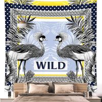 Cute Animal Cartoon Landscape Polyester Tapestry sku image 26