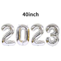 Neujahr Anzahl Aluminiumfolie Gruppe Luftballons 4 Stück main image 3