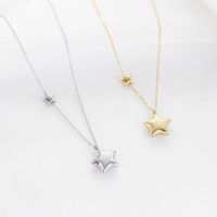 Fashion Star Titanium Steel Necklace Plating Stainless Steel Necklaces 1 Piece main image 5