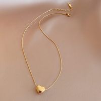 Retro Heart Shape Titanium Steel Necklace Plating Stainless Steel Necklaces 1 Piece main image 5