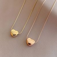 Retro Heart Shape Titanium Steel Necklace Plating Stainless Steel Necklaces 1 Piece main image 4