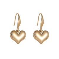 Fashion Heart Shape Solid Color Titanium Steel Drop Earrings Plating Stainless Steel Earrings 1 Pair main image 3