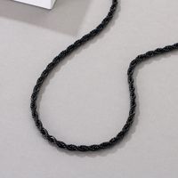 Retro Solid Color Twist Titanium Steel Necklace Stainless Steel Necklaces sku image 3