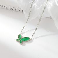 Sweet Simple Style Butterfly Stainless Steel Plating Gold Plated Pendant Necklace sku image 2