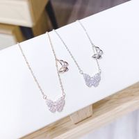 Luxurious Butterfly Copper Necklace Plating Zircon Copper Necklaces 1 Piece main image 1