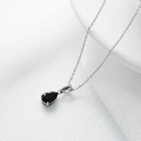 Fashion Water Droplets Titanium Steel Necklace Inlay Zircon Stainless Steel Necklaces sku image 11