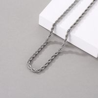 Retro Solid Color Twist Titanium Steel Necklace Stainless Steel Necklaces main image 3