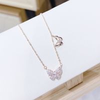 Luxurious Butterfly Copper Necklace Plating Zircon Copper Necklaces 1 Piece main image 3