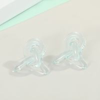 925 Silver Post New Bowknot Earring Fairy Acrylic Stud Earrings Sweet Wild Niche Design Pendientes De Nudo sku image 4