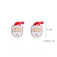Fashion Christmas Tree Santa Claus Snowflake Alloy Inlay Rhinestones Women's Ear Studs sku image 8
