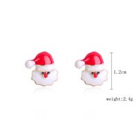 Fashion Christmas Tree Santa Claus Snowflake Alloy Inlay Rhinestones Women's Ear Studs sku image 20
