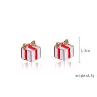 Fashion Christmas Tree Santa Claus Snowflake Alloy Inlay Rhinestones Women's Ear Studs sku image 6