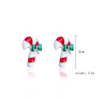 Fashion Christmas Tree Santa Claus Snowflake Alloy Inlay Rhinestones Women's Ear Studs sku image 22