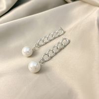 Vintage Style Geometric Alloy Plating Artificial Pearls Artificial Diamond Women's Drop Earrings 1 Pair main image 5