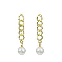 Vintage Style Geometric Alloy Plating Artificial Pearls Artificial Diamond Women's Drop Earrings 1 Pair main image 2
