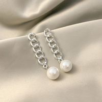 Vintage Style Geometric Alloy Plating Artificial Pearls Artificial Diamond Women's Drop Earrings 1 Pair main image 3
