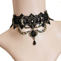 Retro Geometric Lace Inlay Artificial Crystal Women's Choker 1 Piece main image 1