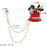 Fashion Bell Alloy Plating Chain Artificial Diamond Unisex Brooches 1 Piece main image 2