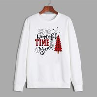 Fashion Christmas Tree Letter Polyester Round Neck Long Sleeve Regular Sleeve Printing Hoodie main image 1