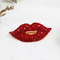 Mode Lippen Legierung Emaille Vergoldet Strasssteine Unisex Broschen sku image 1
