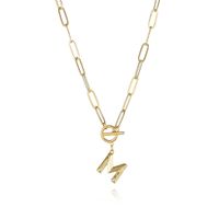 Fashion Letter Copper Gold Plated Necklace 1 Piece sku image 13