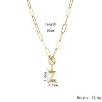 Fashion Letter Copper Gold Plated Necklace 1 Piece main image 3