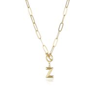 Fashion Letter Copper Gold Plated Necklace 1 Piece sku image 26