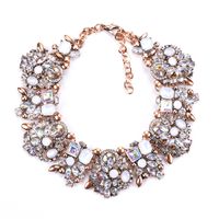 Mode Fleur Cristal Artificiel Alliage Placage Strass Femmes Collier sku image 5